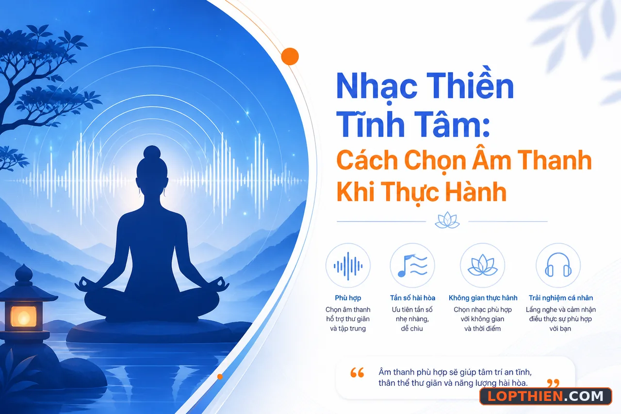 Nhạc thiền tĩnh tâm: cách chọn âm thanh khi thực hành, minh họa