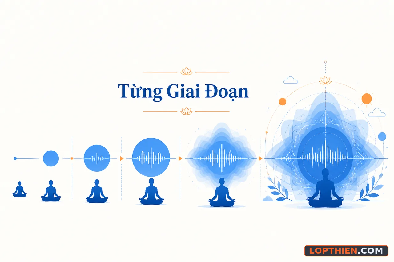 Âm thanh thiền phù hợp cho mỗi giai đoạn thực hành
