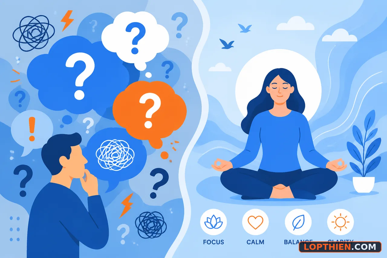 Thiền cho người hay suy nghĩ: câu hỏi thường gặp