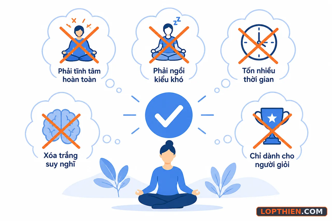 Lầm tưởng phổ biến về thiền định cần làm rõ trước khi bắt đầu