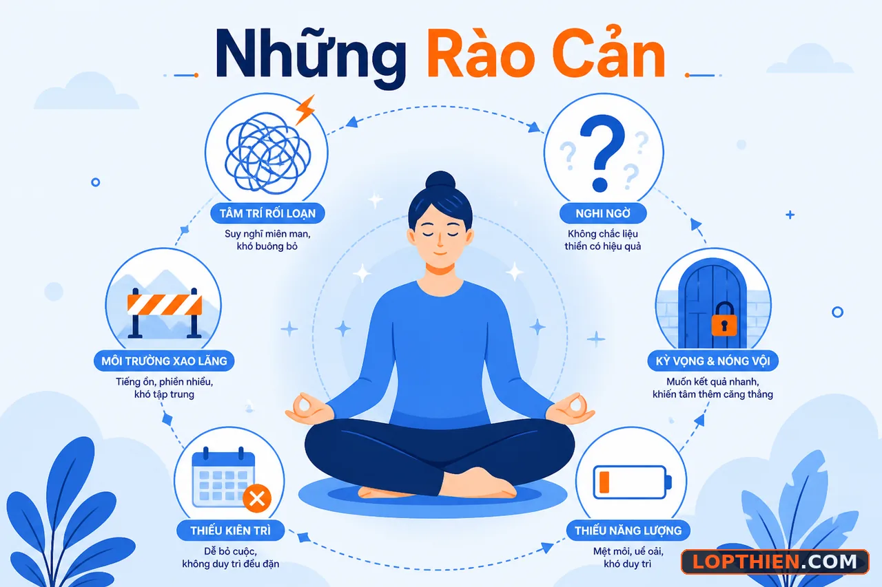 Các rào cản phổ biến khi bắt đầu thiền định