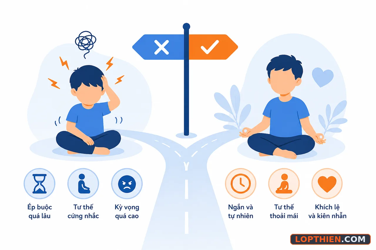 Sai lầm phổ biến hướng dẫn thiền trẻ em và cách khắc phục hiệu quả.