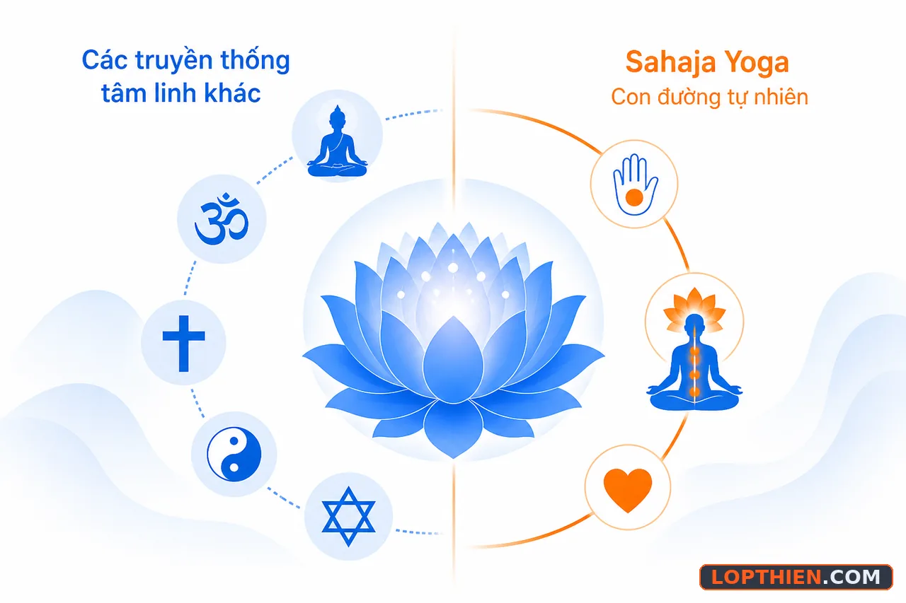 Sahasrara trong Sahaja Yoga khác biệt so với các truyền thống tâm linh.