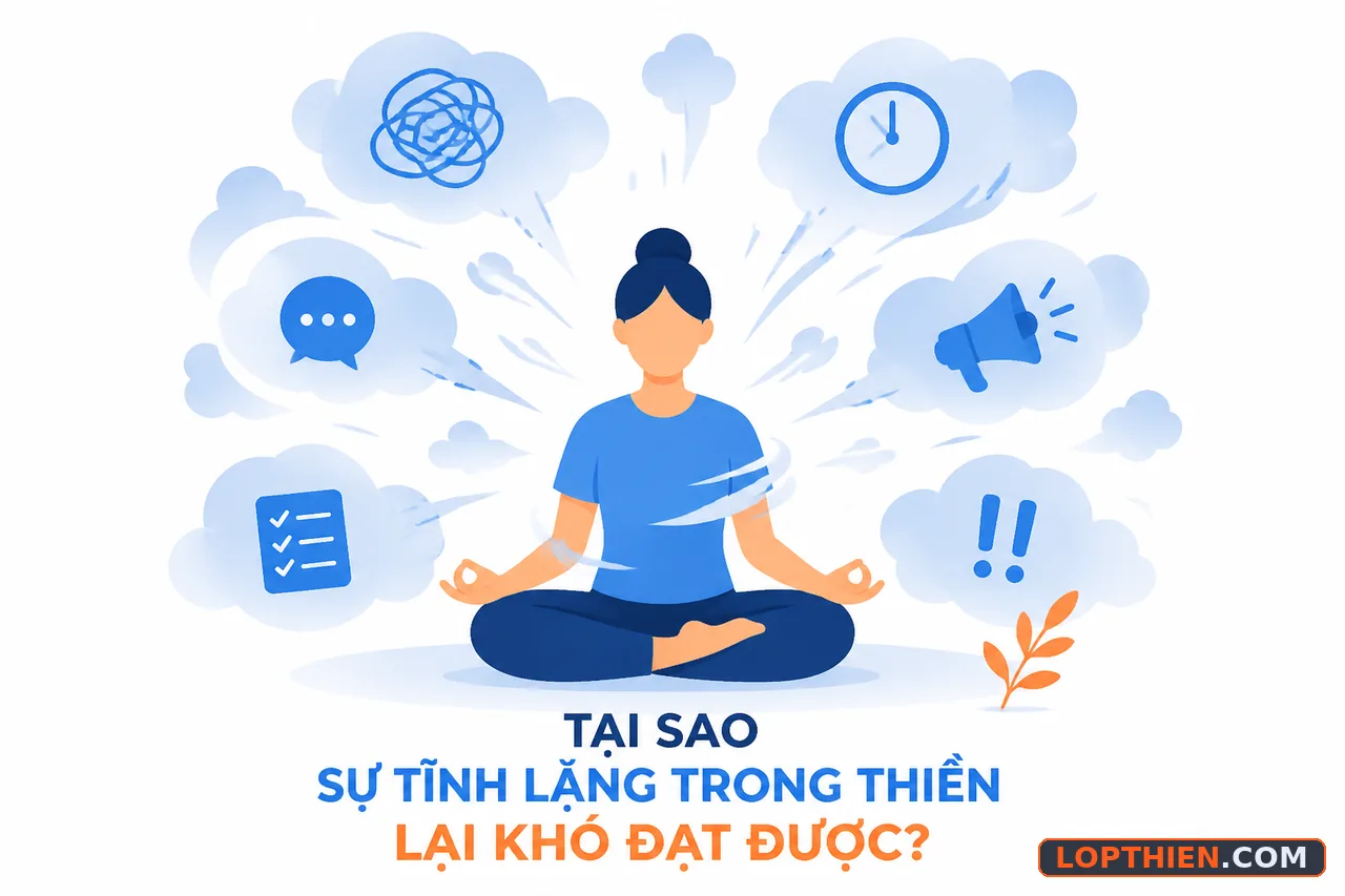 Những cơ chế cản trở trong quá trình thiền thể hiện qua bão tố tâm lý.