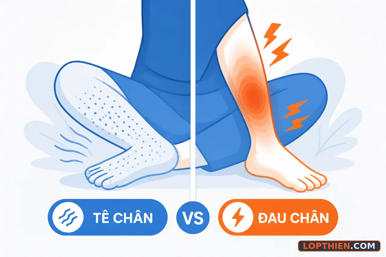 Phân biệt tê chân và đau chân khi thiền để xử lý đúng cách