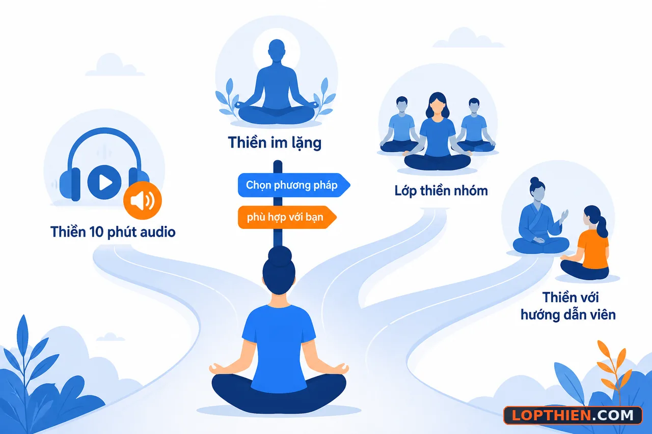 So sánh các phương pháp thiền khác nhau phù hợp cá nhân