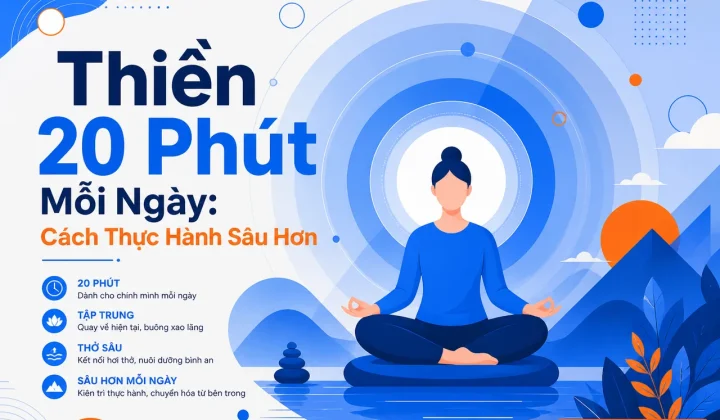 Thiền 20 phút mỗi ngày: thực hành sâu hơn với hình ảnh minh họa