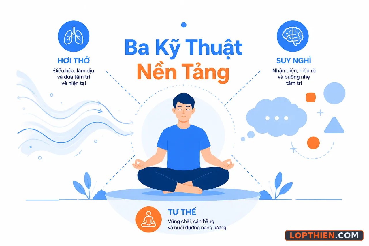 Ba kỹ thuật thiền 20 phút mỗi ngày để đạt chiều sâu