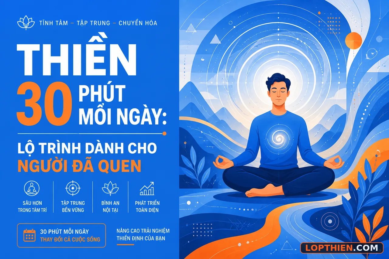 Thiền 30 phút mỗi ngày: lộ trình nâng cao cho người đã quen