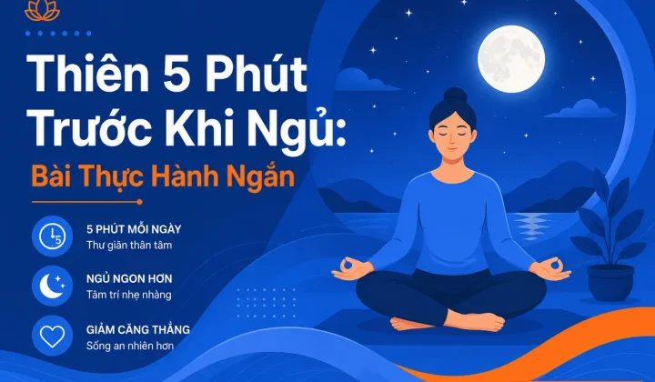 Thiền 5 phút trước khi ngủ - bài tập hòa bình và yên tĩnh