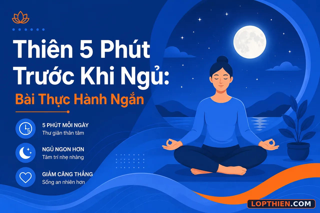 Thiền 5 phút trước khi ngủ - bài tập hòa bình và yên tĩnh