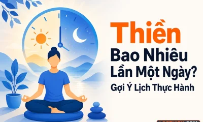 Thiền bao nhiêu lần một ngày với lịch thực hành buổi sáng và tối để hình thành thói quen.