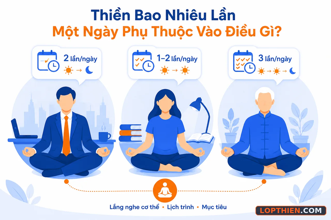 Ba yếu tố cá nhân hóa tần suất thiền dựa trên hoàn cảnh và nhịp sinh học mỗi người.