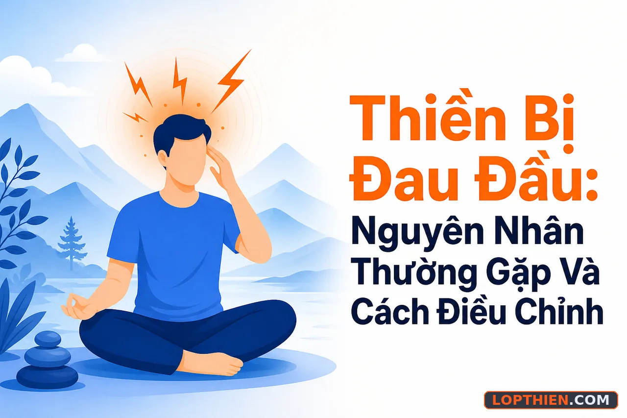Người thiền bị đau đầu với cách điều chỉnh và nguyên nhân thường gặp.