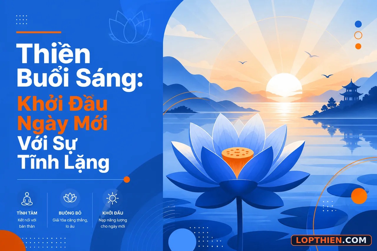 Thiền buổi sáng: hoa sen ánh bình minh, khởi đầu ngày mới với tĩnh lặng