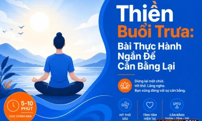 Thiền buổi trưa - bài thực hành ngắn để cân bằng lại tâm trí