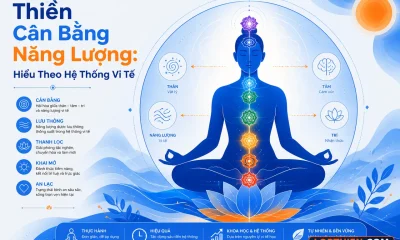 Thiền cân bằng năng lượng - khái niệm cân bằng tinh thần, minh họa vector