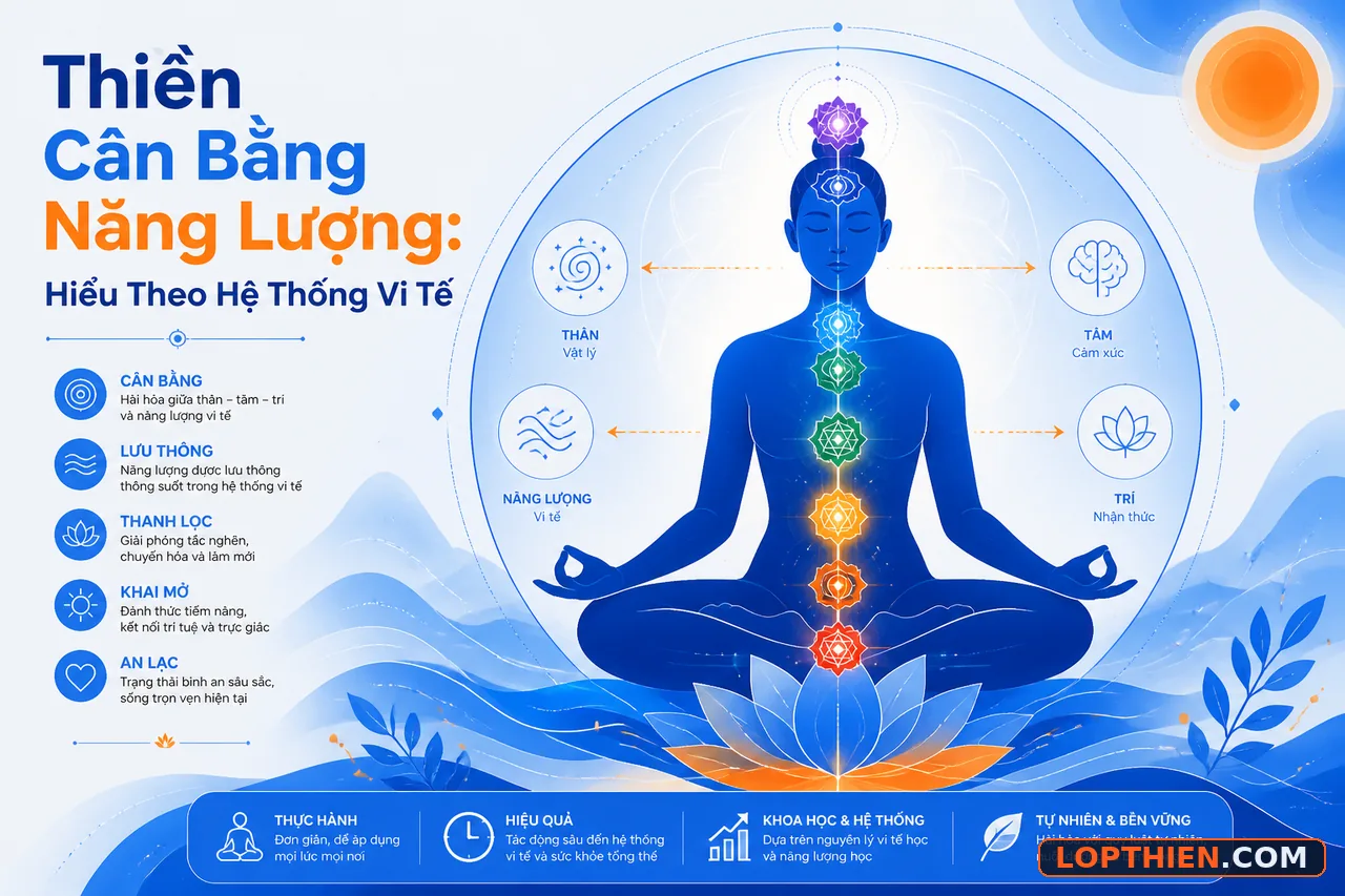 Thiền cân bằng năng lượng - khái niệm cân bằng tinh thần, minh họa vector