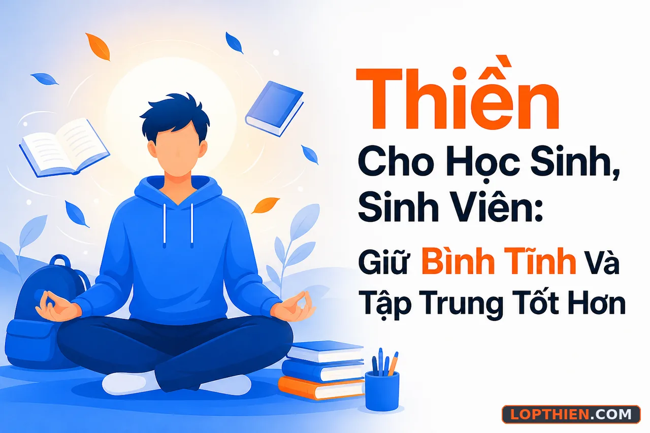 Thiền cho học sinh sinh viên giúp giữ bình tĩnh và tập trung trong học tập.