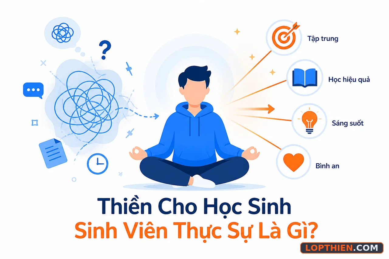 Thiền rèn luyện khả năng điều phối sự chú ý và điều tiết cảm xúc hiệu quả.