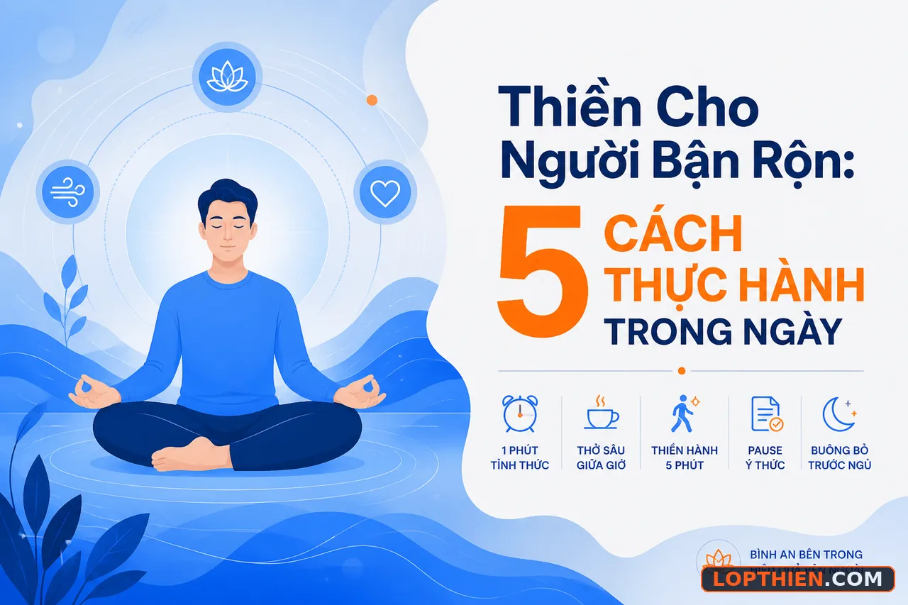 Thiền cho người bận rộn: 5 cách thực hành trong ngày