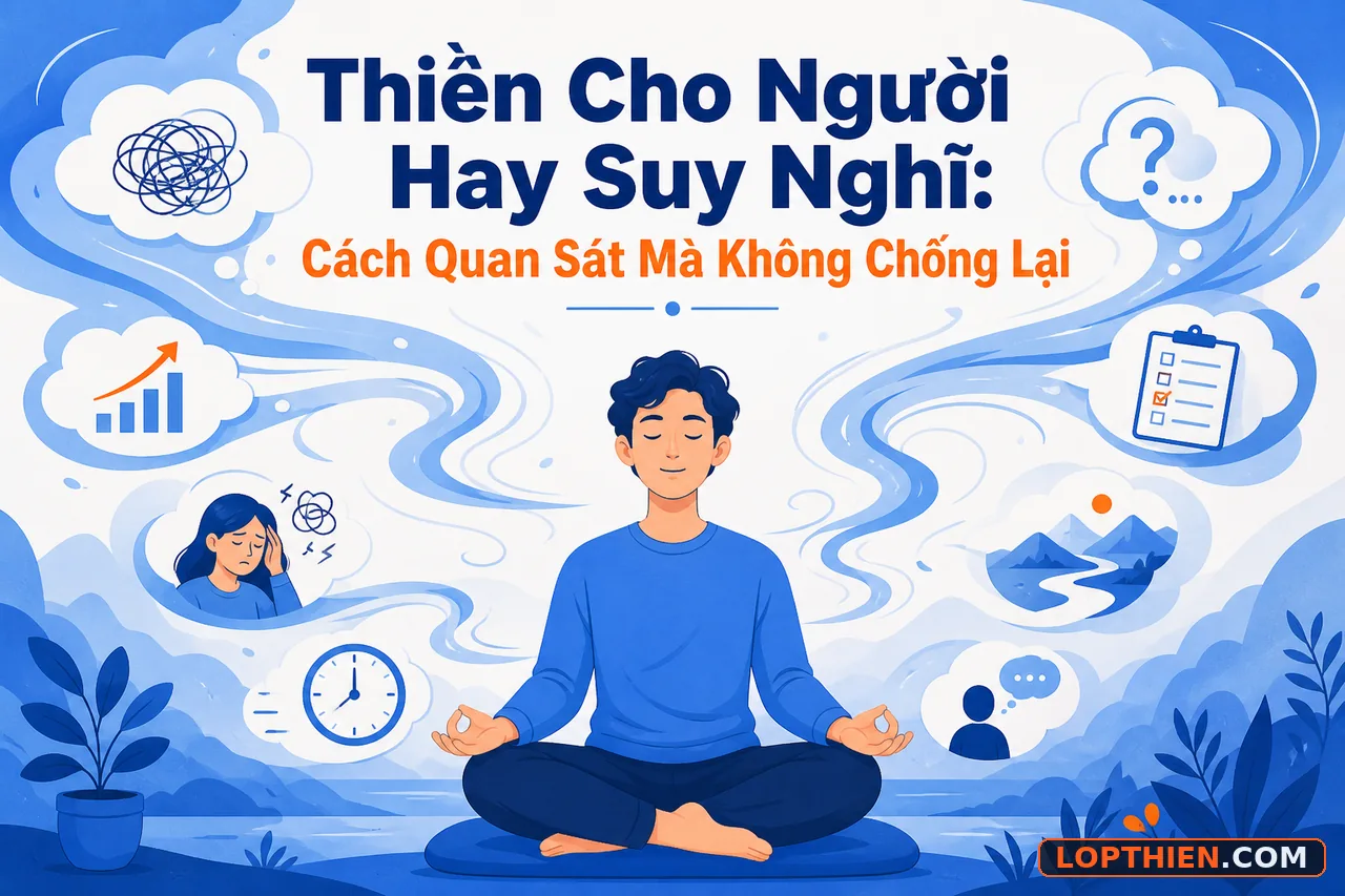 thiền cho người hay suy nghĩ cách quan sát mà không chống lại