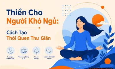 Thiền cho người mất ngủ: minh họa cách tạo thói quen thư giãn hiệu quả