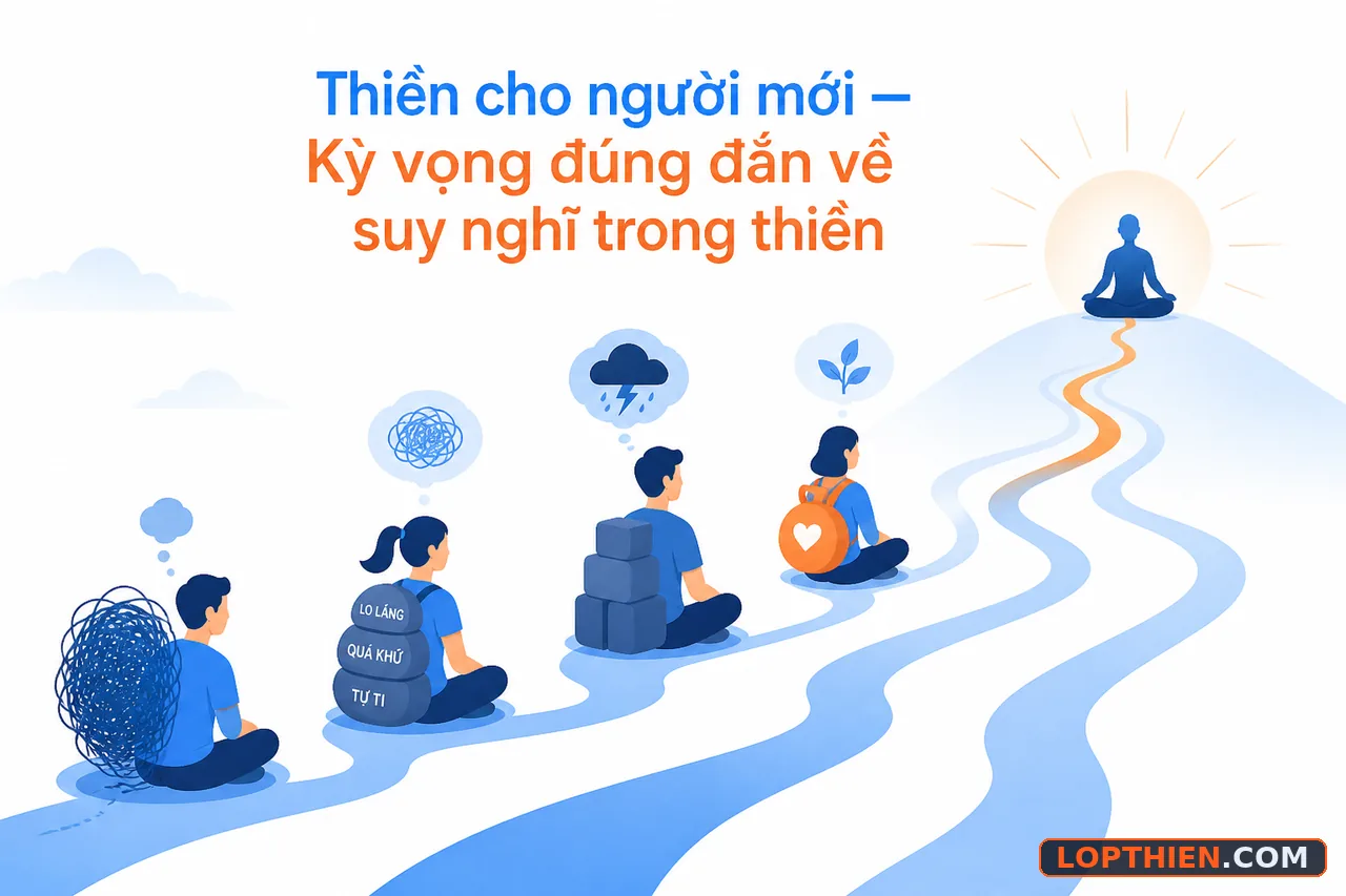 Người mới thiền có những kỳ vọng khác nhau về suy nghĩ trong quá trình.