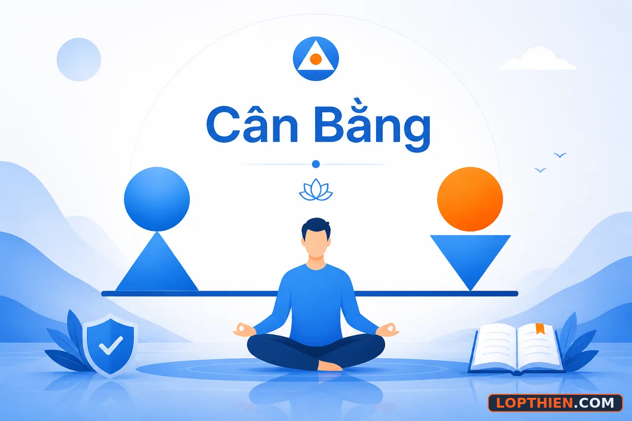 Biểu diễn cân bằng giữa an toàn và tác dụng phụ của thiền