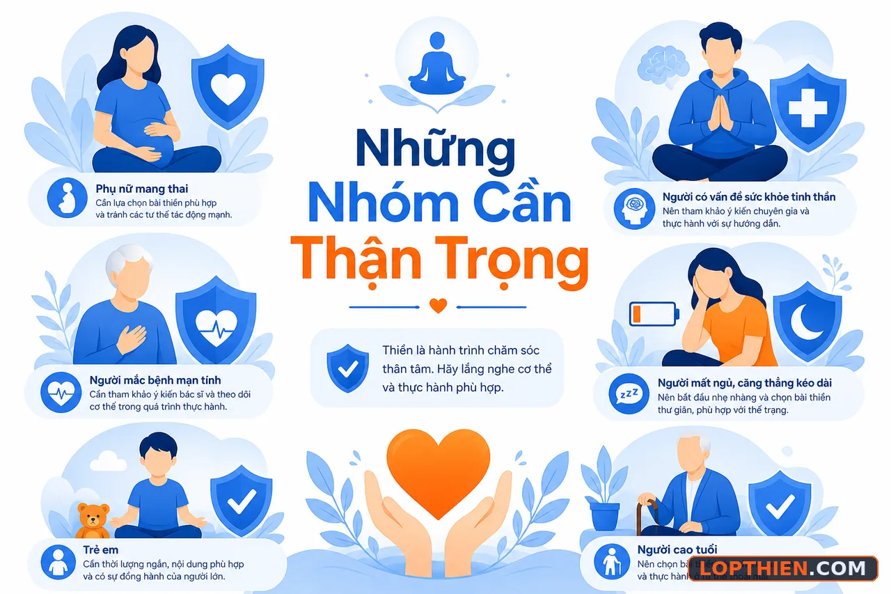 Những nhóm cần thận trọng khi bắt đầu thiền