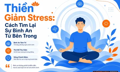 Thiền giảm stress - tìm bình an nội tâm, sự tĩnh tâm và cân bằng