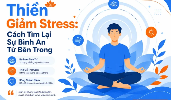 Thiền giảm stress - tìm bình an nội tâm, sự tĩnh tâm và cân bằng