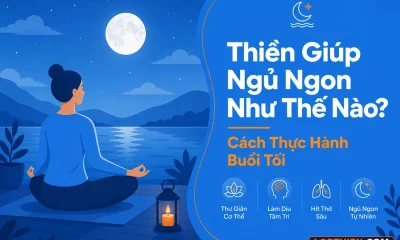 Thiền giúp ngủ ngon với các bài tập thực hành buổi tối