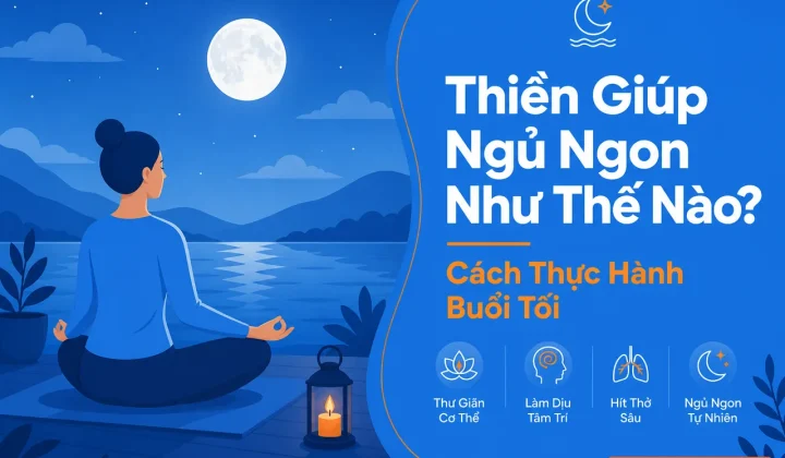 Thiền giúp ngủ ngon với các bài tập thực hành buổi tối