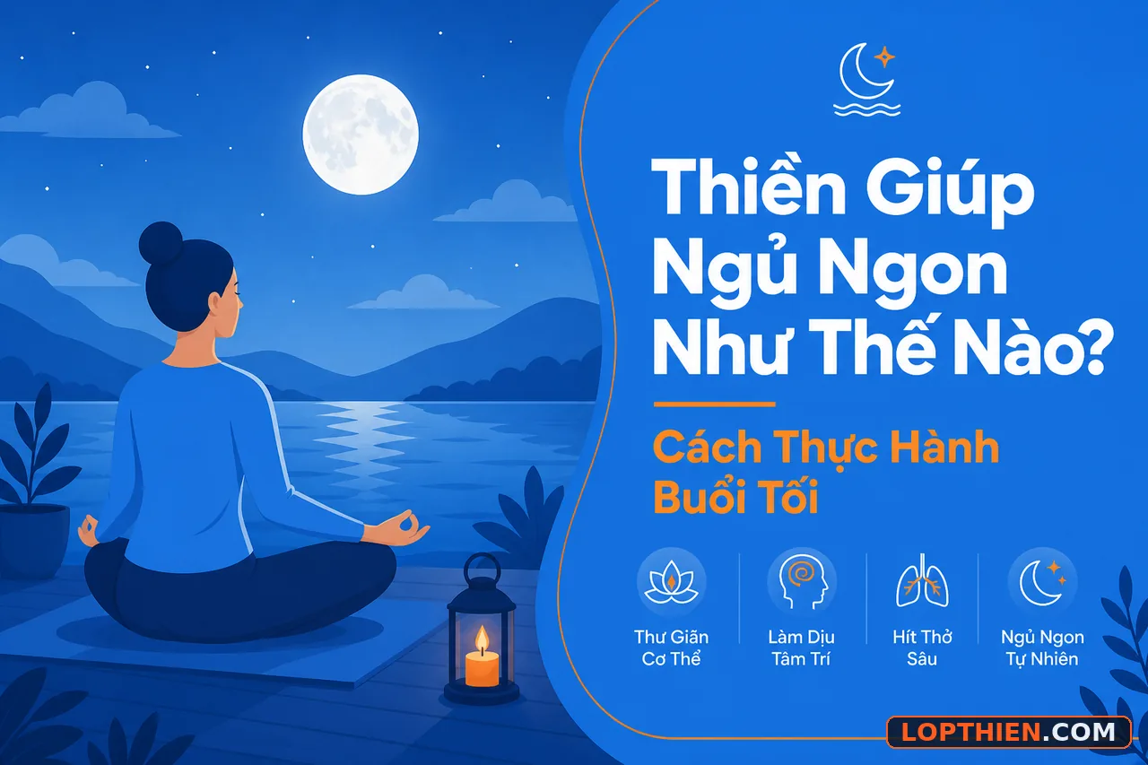 Thiền giúp ngủ ngon với các bài tập thực hành buổi tối