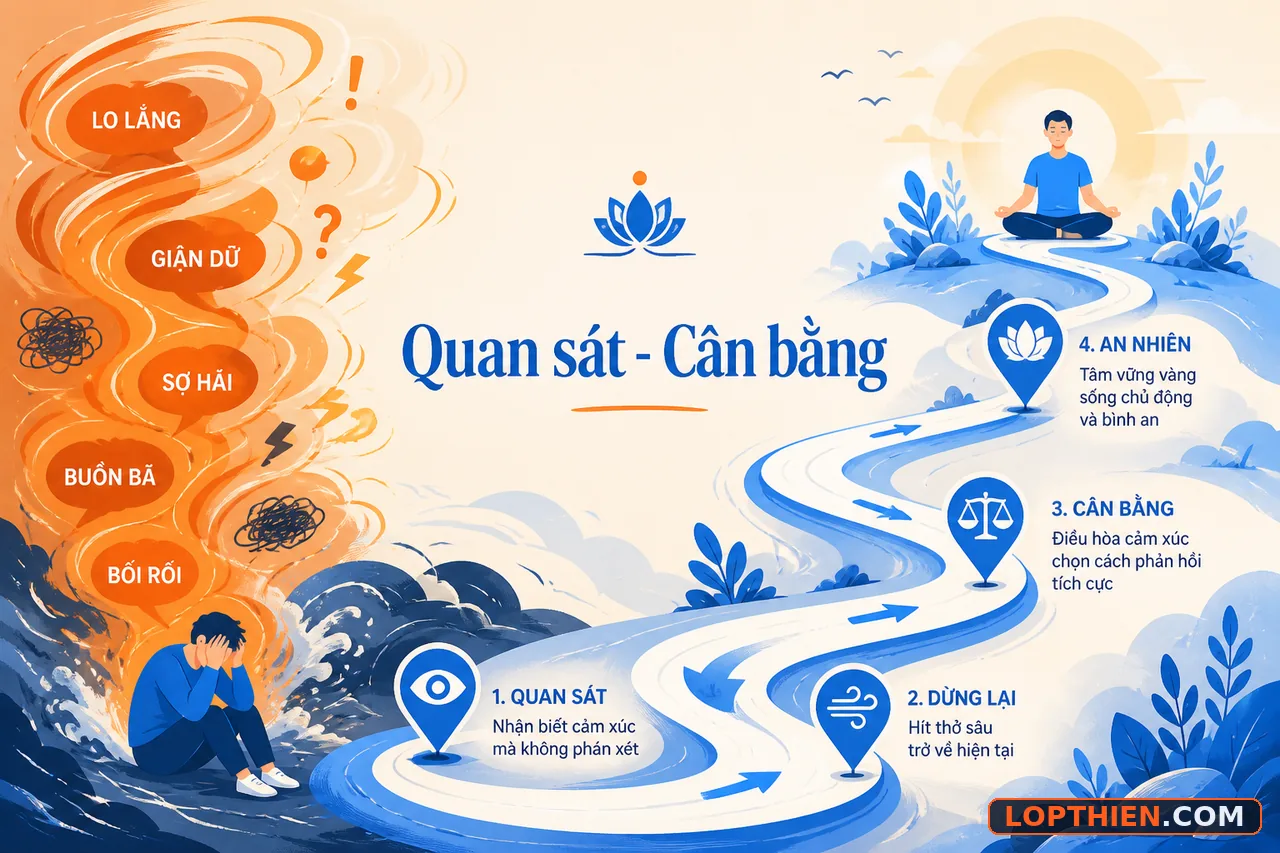 Đường đi thiền dẫn tới cân bằng cảm xúc