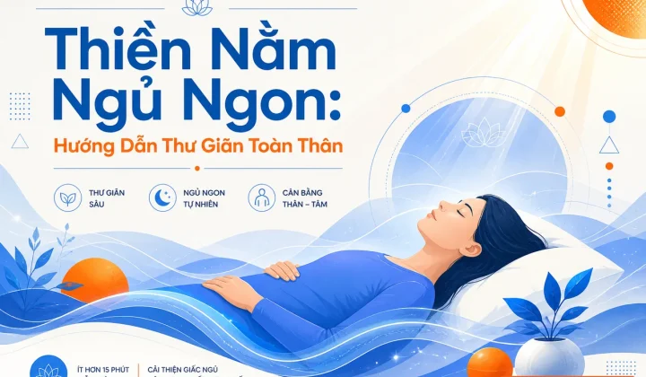 Thiền nằm ngủ ngon - hướng dẫn thư giãn toàn thân để ngủ tốt