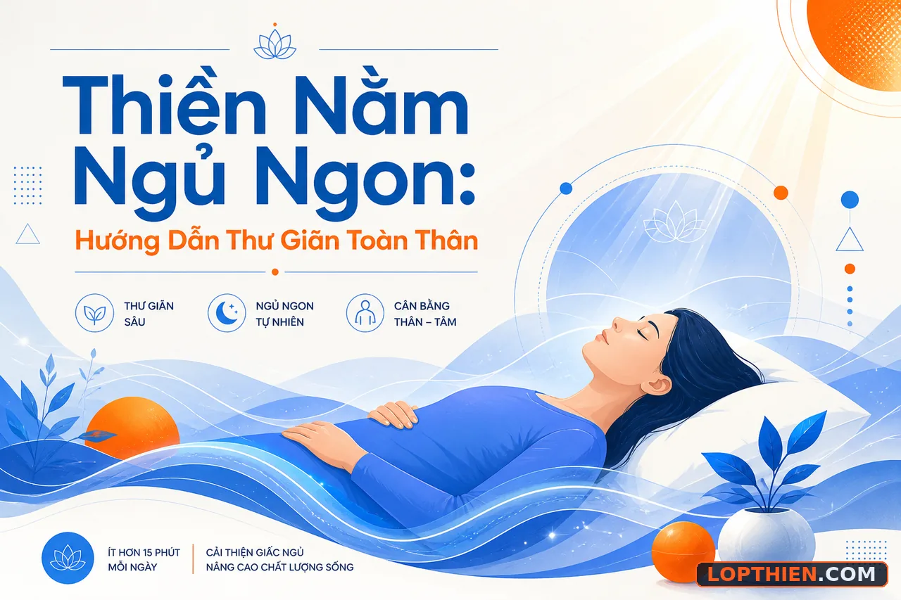 Thiền nằm ngủ ngon - hướng dẫn thư giãn toàn thân để ngủ tốt