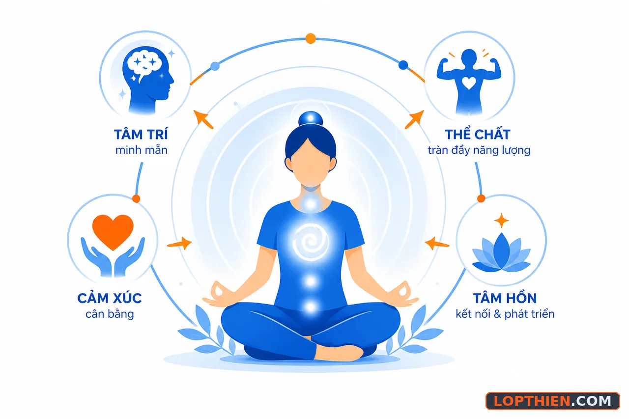 Lợi ích thiền năng lượng mang lại sức khỏe tinh thần và thể chất