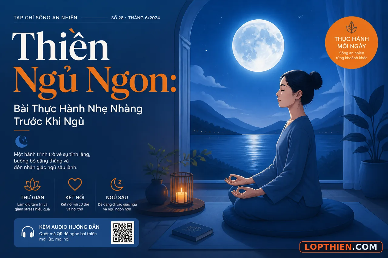 Thiền ngủ ngon - bài thực hành thiền ngủ nhẹ nhàng