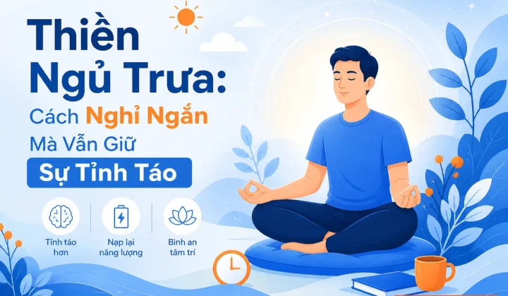Thiền ngủ trưa: cách nghỉ ngắn mà vẫn giữ sự tỉnh táo
