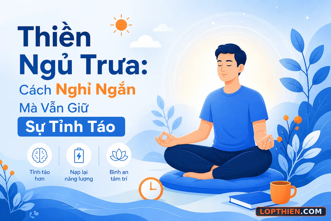 Thiền ngủ trưa: cách nghỉ ngắn mà vẫn giữ sự tỉnh táo