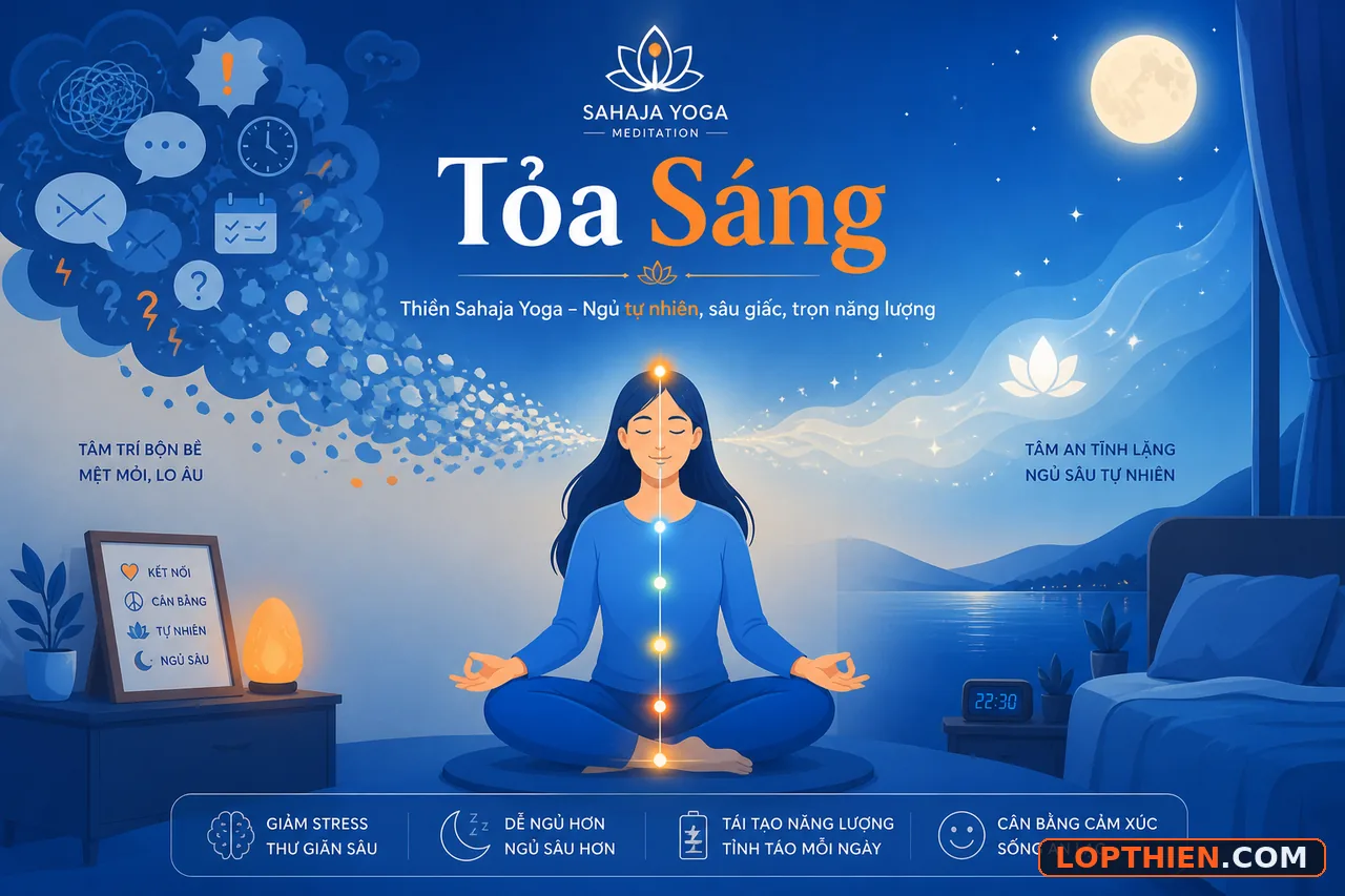 Thiền Sahaja Yoga tạo trạng thái tỏa sáng dẫn tới ngủ tự nhiên