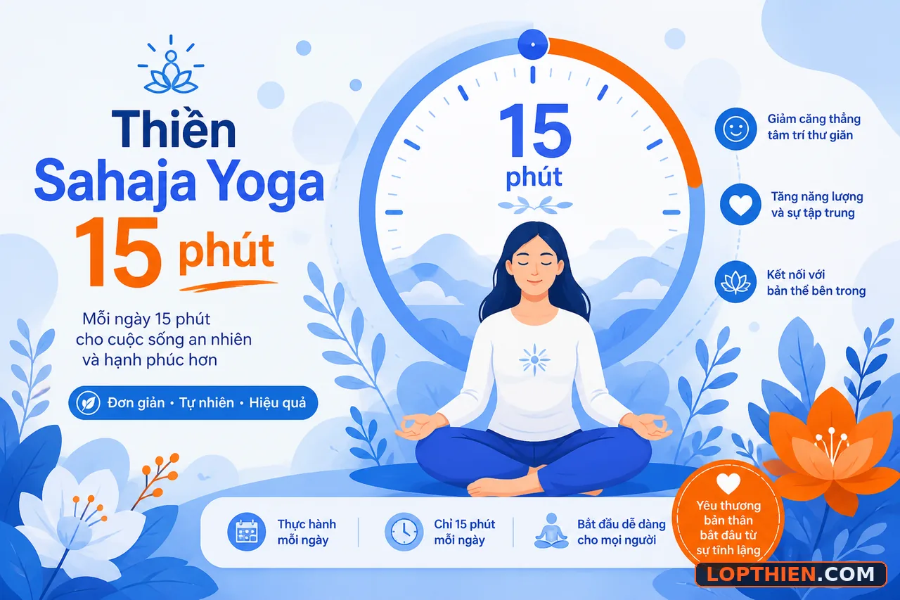 Thiền Sahaja Yoga cho người mới tập 15 phút mỗi ngày