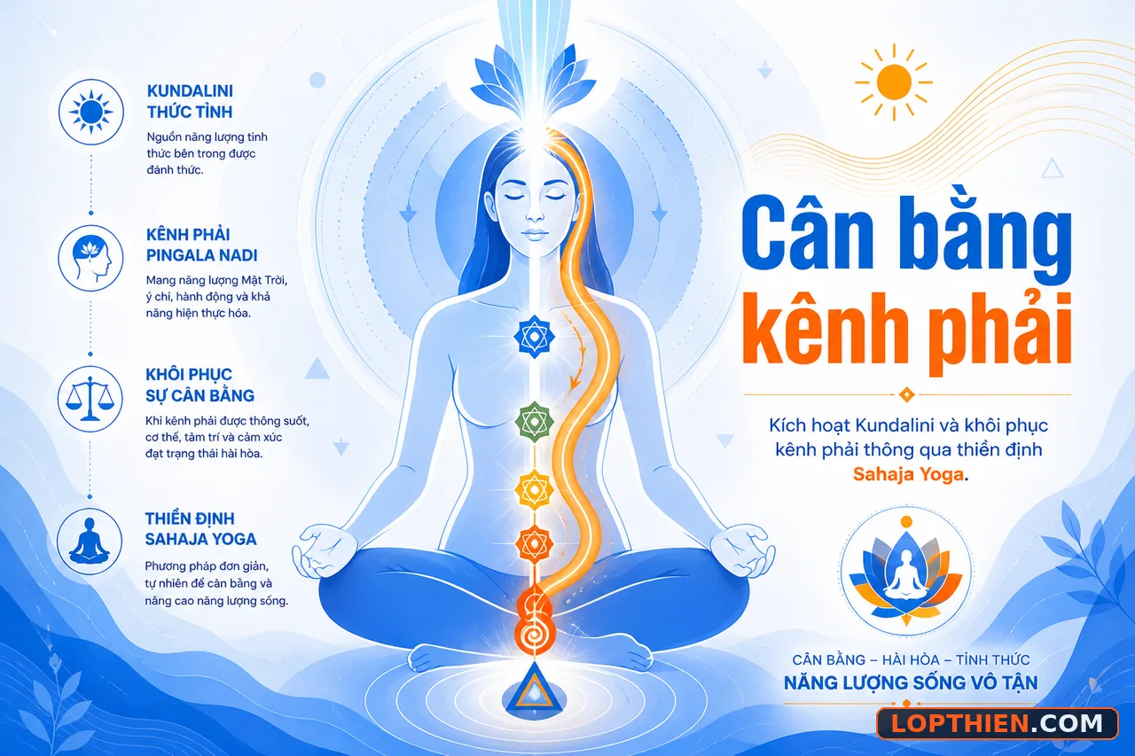 Chữa lành kênh phải mất cân bằng qua thiền Sahaja Yoga