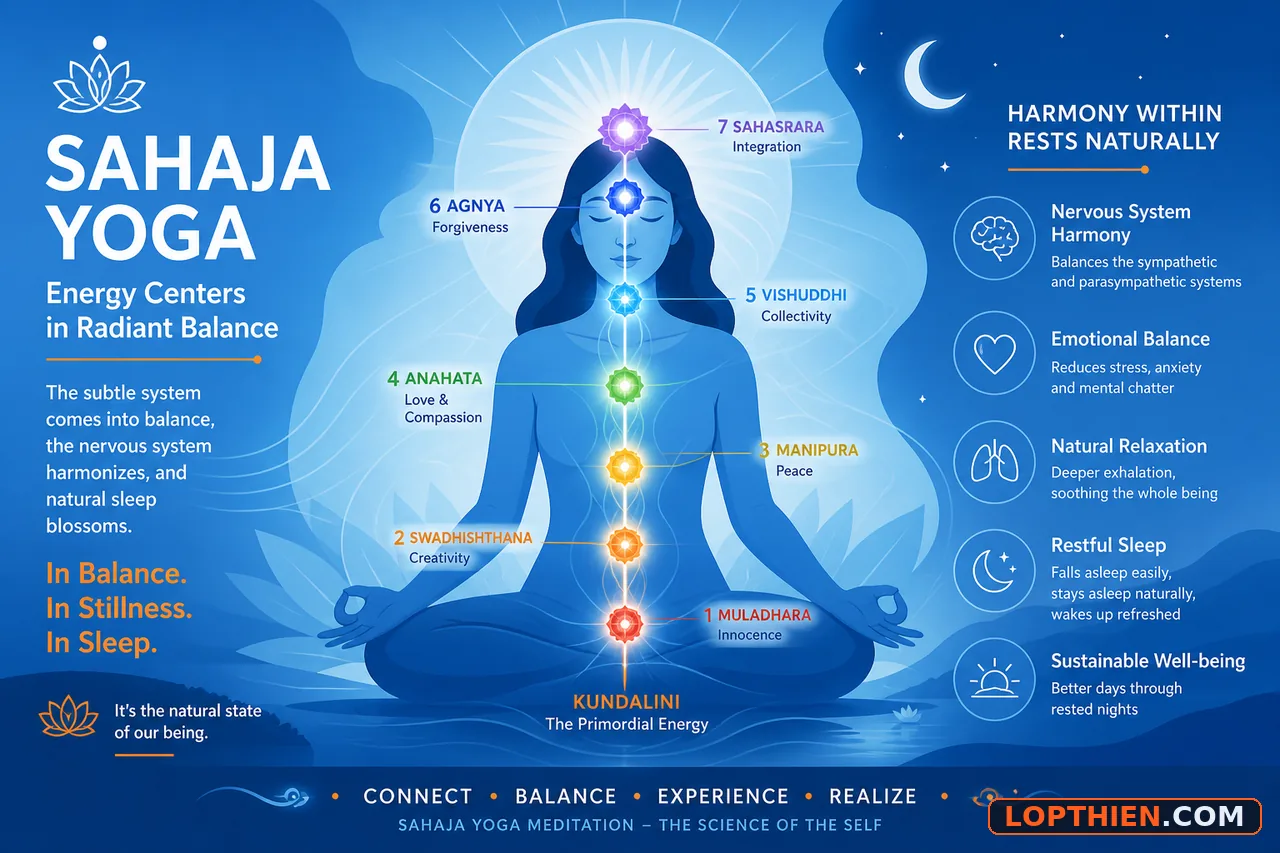 Thiền Sahaja Yoga cho ngủ ngon tự nhiên bền vững