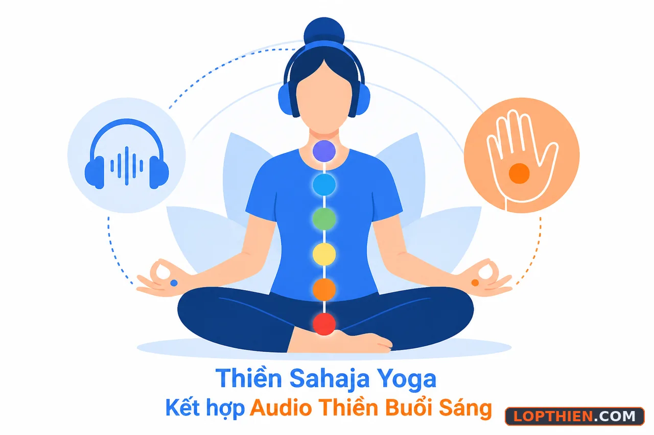 Thiền Sahaja Yoga kết hợp tốt với audio thiền buổi sáng.