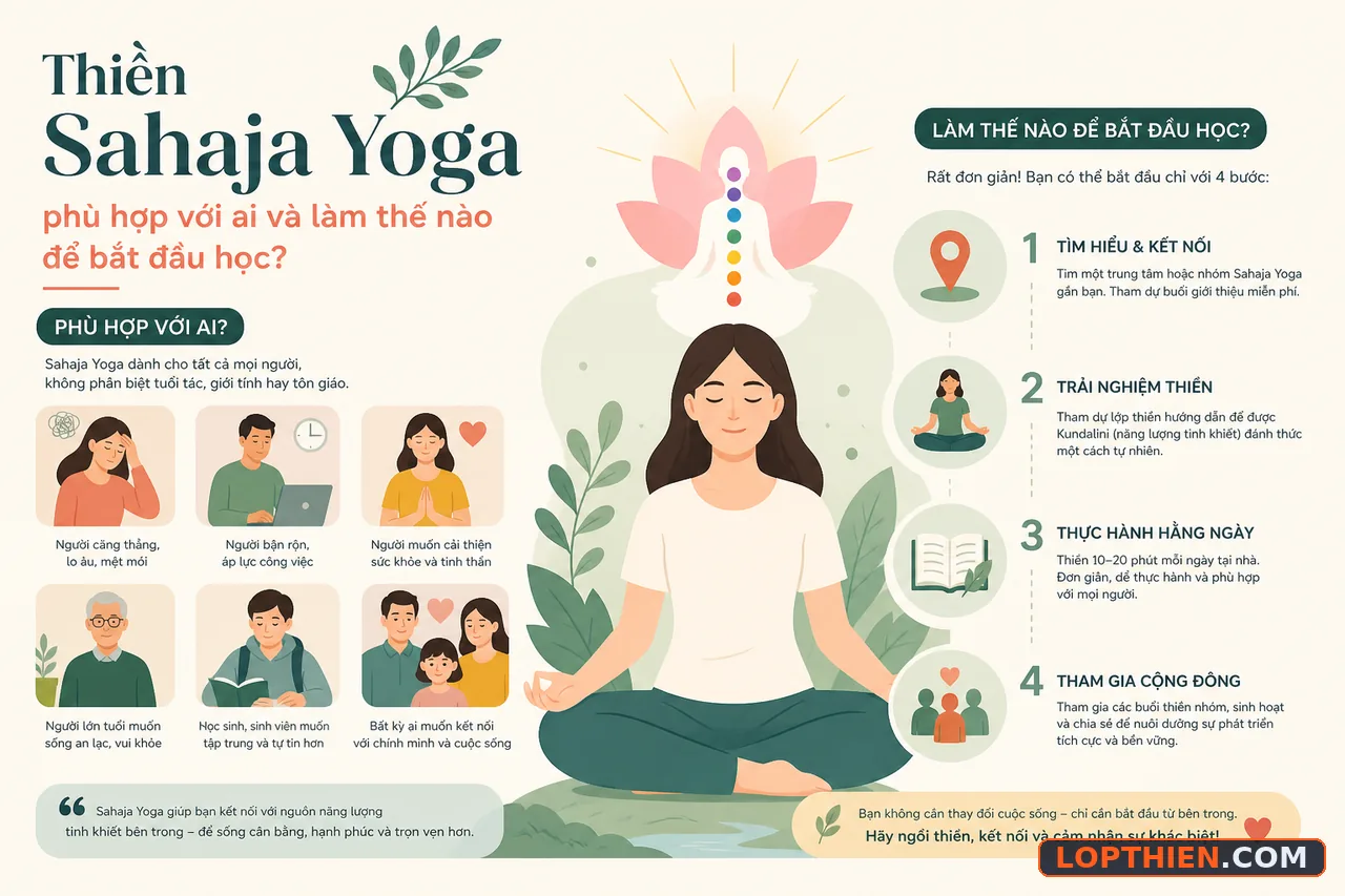 Thiền Sahaja Yoga phù hợp với ai và làm thế nào để bắt đầu học? - lợi ích thiền sahaja yoga
