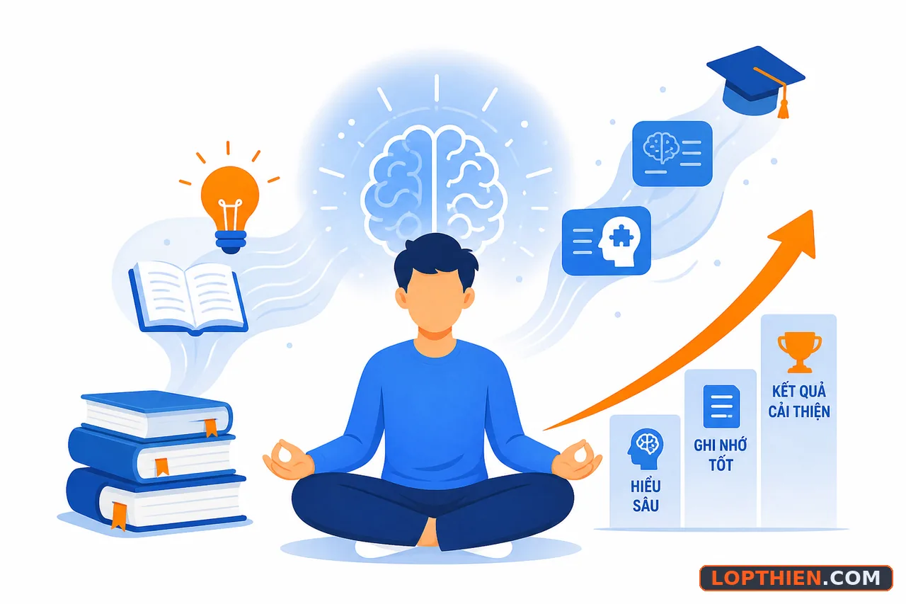 Thiền tập trung cải thiện khả năng ghi nhớ và xử lý thông tin mới.