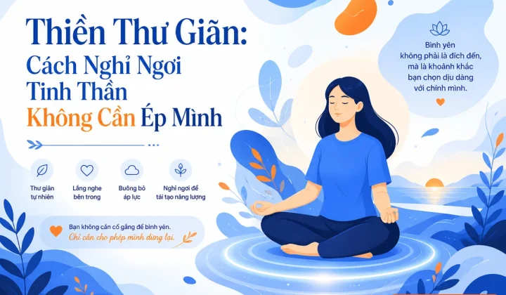 Thiền thư giãn - minh họa về sự thư giãn tinh thần không ép buộc